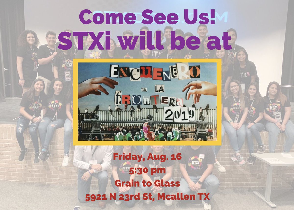 STXi will be at community artivism festival Encuentro en la Frontera this Friday in Mcallen! @encuentrofrontera has collectivized more artists, activists, creatives, and organizations from across the RGV like ourselves to unite and uplift our community for creation and solidarity