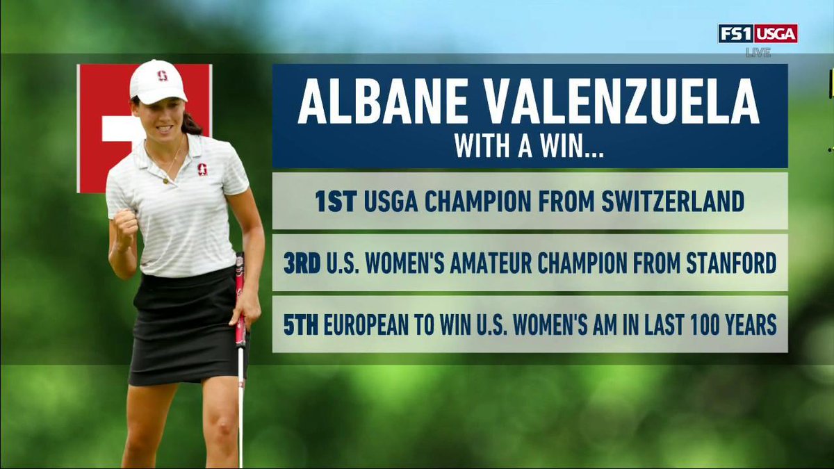 GolfonFOX's tweet photo. A look at what's on the line for @GabiRuffels and @AlbaneValenzuel at the #USWomensAm Final. https://t.co/vPUtclIYrt