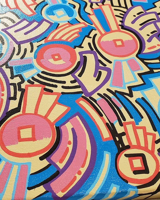 blake1863's tweet photo. Just for fun #artinprogress 😊
#wip #painting #workinprogress #abstractart #posca #acryliconcanvas #original abstract #artforfun #color #artist #todayinthestudio #pinkandblue #artstyle #artlife https://t.co/VO2dLE4N5e https://t.co/PeUzkDgbUF