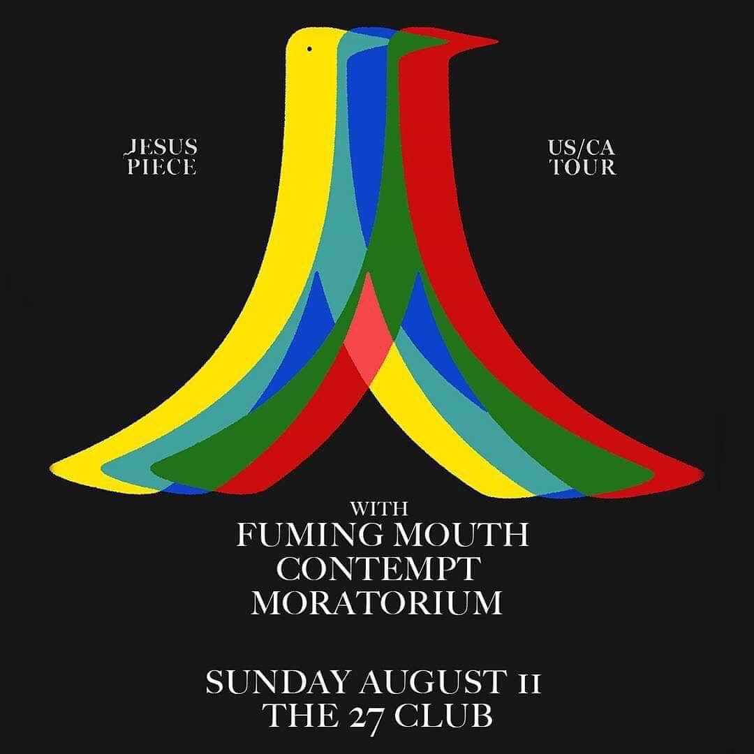 JesusPieceHC's tweet photo. Tonight @ the 27 Club in Ottawa w/ @FumingMouth , Contempt and Moratorium. 

It’s our first time playing here
Let’s fucking go https://t.co/yaRGIQPrSw