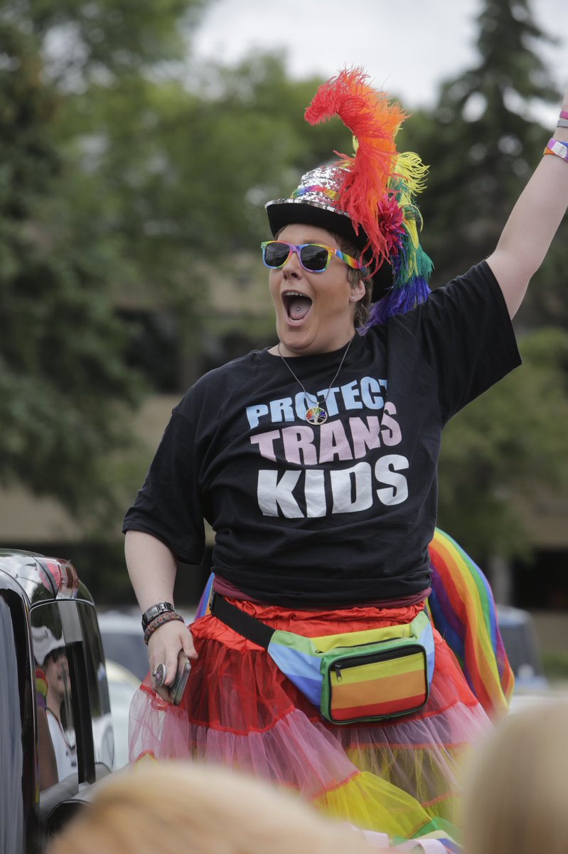 MSUMoorhead's tweet photo. We love the FM Pride parade and glad to have the Dragon Train participate. https://t.co/Mz1bFKTed8