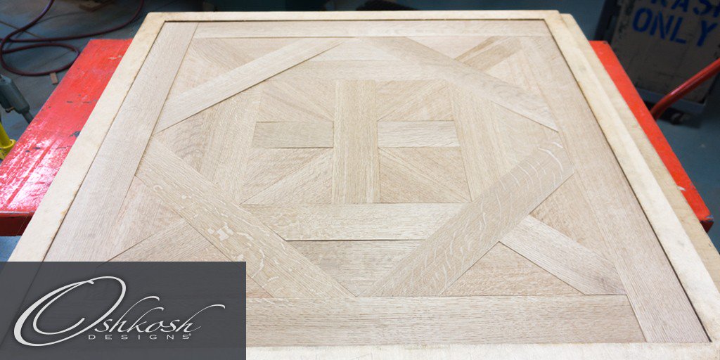 Beautiful and massive is the 36 x 36" Bordeaux Wood Parquet Tiles by Oshkosh Designs: bit.ly/2Thqi29