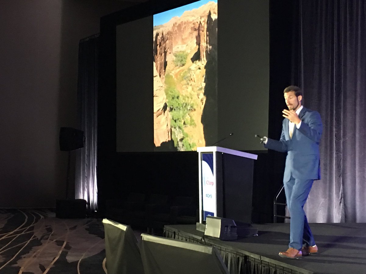 StevenJBurke's tweet photo. Adventurer Aron Ralston ⁦@RalstonSpeaks⁩ - if it weren’t for my family’s love ‘I wouldn’t be here today.’#xch19 https://t.co/A0SMMgSmHt
