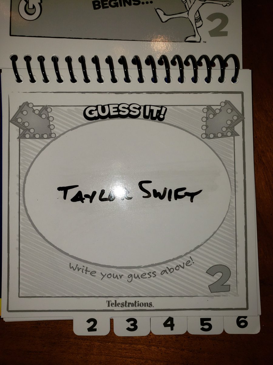 JesKrt's tweet photo. Playing Telestrations (basically pictionary telephone) with my boyfriend earlier, and the card said "favorite singer". I managed to draw this TERRIBLE version of @taylorswift13 (apologies), and he GUESSED IT. It was the palm trees😂 (fellow swifties will understand). #notanartist https://t.co/Bdy5cEWJA9