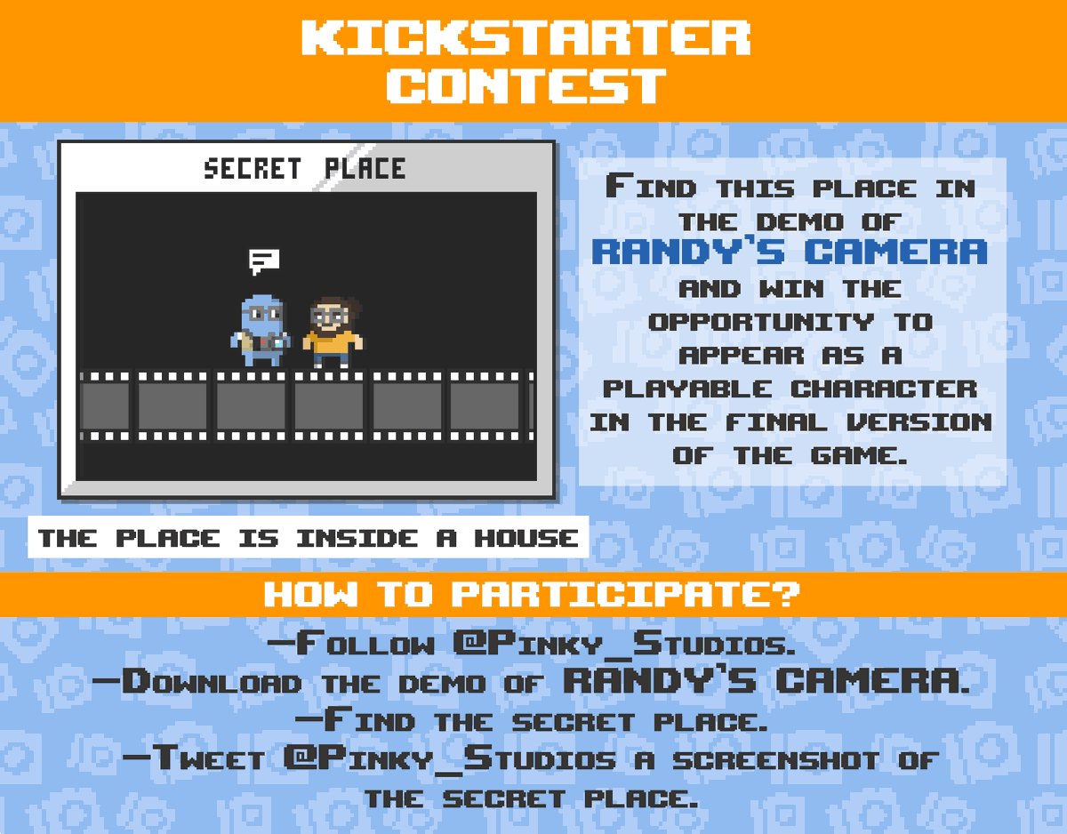 robsgameshack's tweet photo. Be in a game!! Download the demo and find the secret. See below for details :D
The winners of the #contest are going to be chosen randomly.
Support the game on #Kickstarter !
https://t.co/mYi8HgCMU2
#RandysCamera #ContestAlert #gamedev #Competition #videogames #indegames https://t.co/JzgGpPozJY