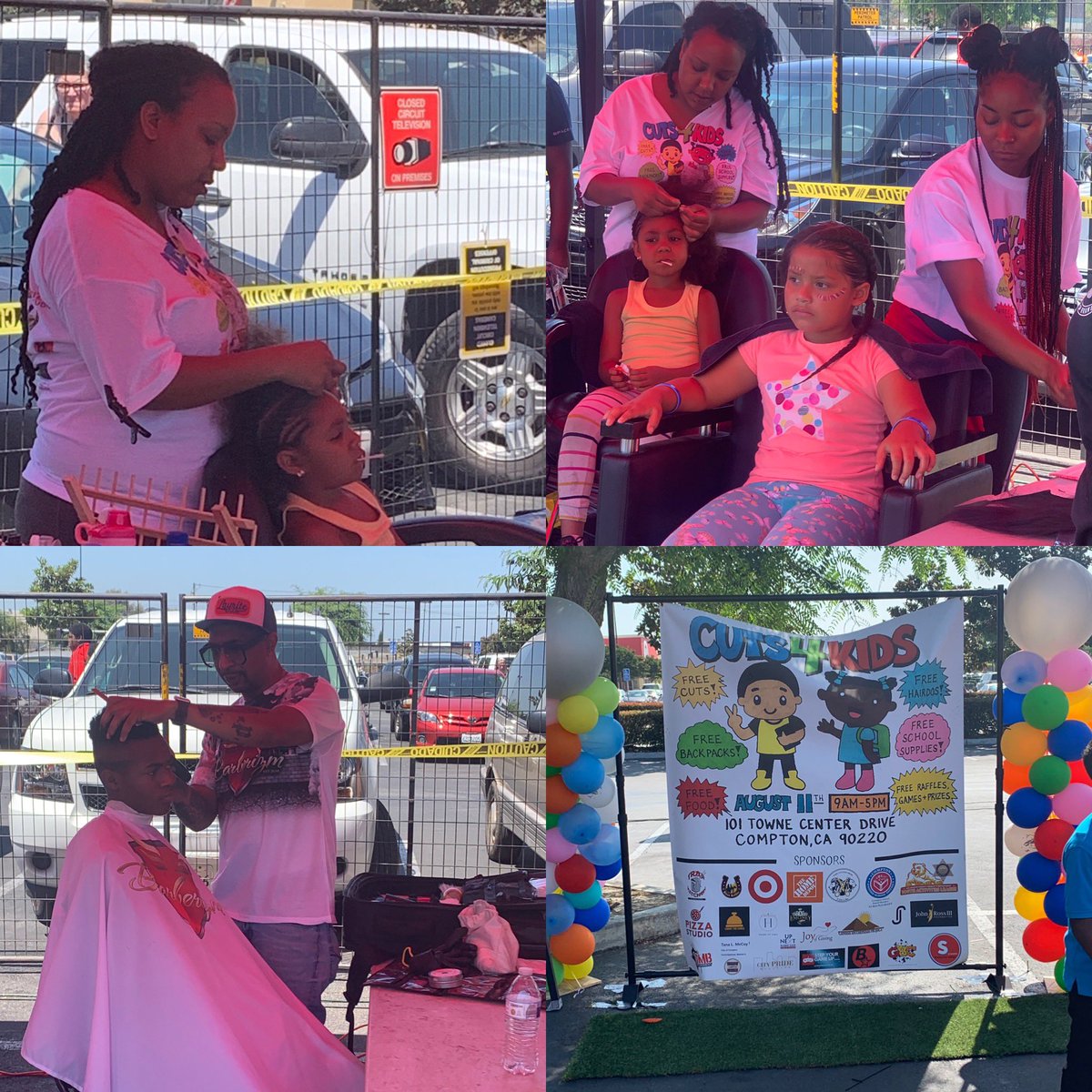 Building strong relationships with our Community! Compton community event! #Cuts4kids#KidsSpa#KidsWorkshop#HorsebackRiding#Fun4all#BackpackGiveAway#Compton