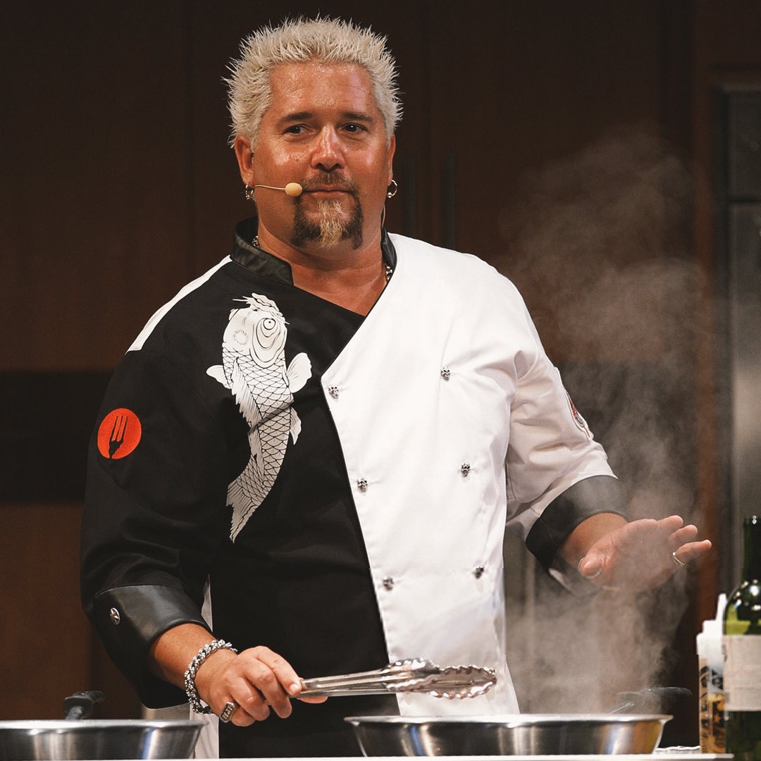 GuyFieri's tweet photo. Sometimes if you just stop for a second, and listen reallllll closely... it’s almost like you can hear the flavor. #Flavortown https://t.co/UGwoVcwACE