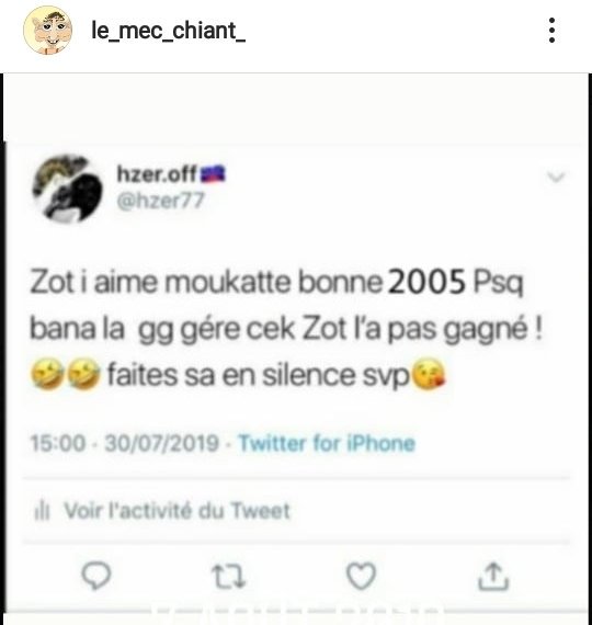 Le53473930's tweet photo. #drolehumour #photo #drole #photodrole #mdrr #videodrole #tropdrole #droles #humourdemerde #jpp #blague #xptdr #citation 
#mood #star #citationamour #citationamitié #citationtriste #citationoftheday #citationfrançaise #974 #france🇫🇷#possitif https://t.co/m0g5FI7zJO