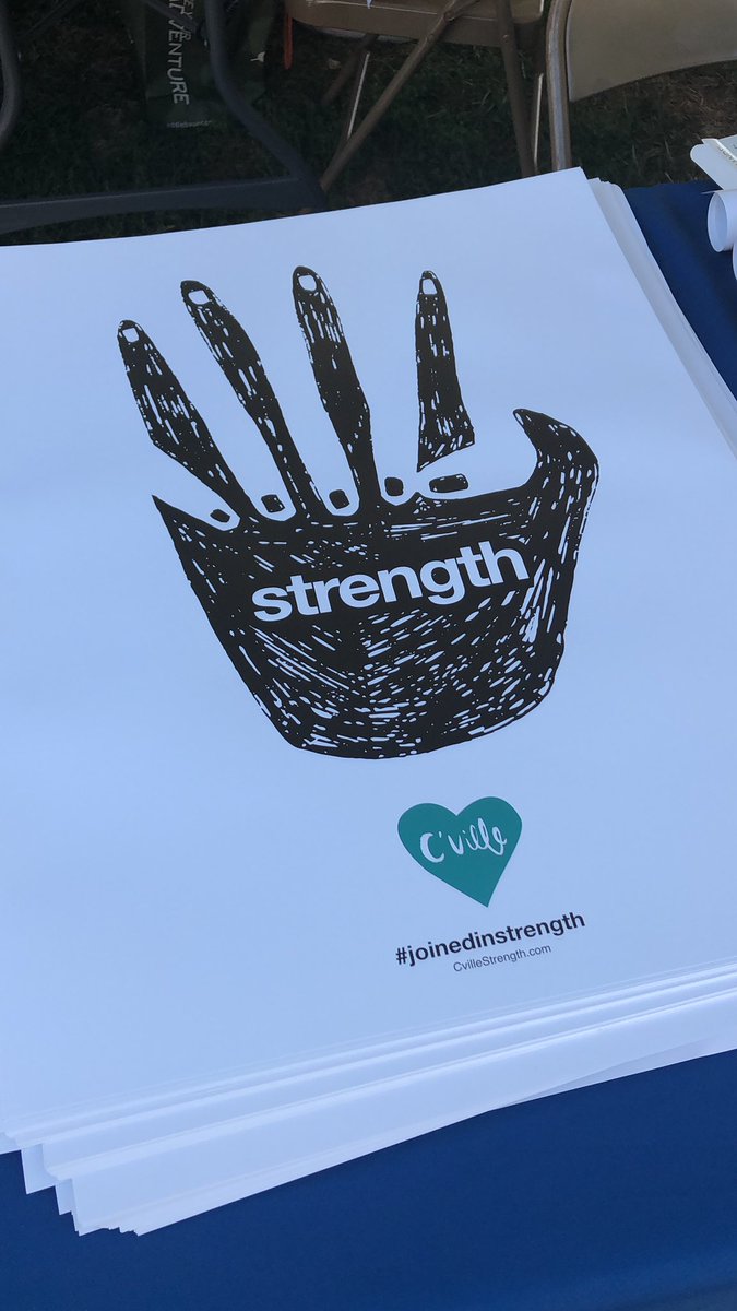 CvilleCityHall's tweet photo. These posters that were donated to #UnityDaysCville have been flying off our table from teachers and professors to hang in their classrooms and offices this upcoming semester. https://t.co/jcdY9PJMPh