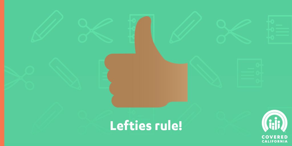 CoveredCA's tweet image. Whether the challenge be scissors, spiral notebooks, or smeared ink, Left-Handers are creative and excel at problem solving and multitasking! Who's the leftie in your life? #LeftHandersDay