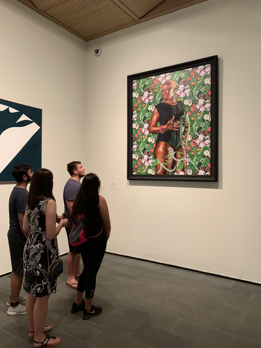 BradleySykes99's tweet photo. The Fountaineers appreciating the artwork of Kehinde Wiley (President Obama’s presidential painter) #ExploreSAArts #ExploreSAMuseums @TrinityCELCS @TUResLife @TingleJK https://t.co/gGyeT8M8jn