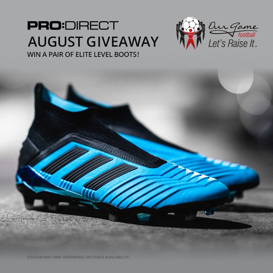 And so we're at it again! Thanks to our friends <a href="/ProD_Soccer/">Pro:Direct Soccer</a>  we are giving away another elite pair of boots this month. Simply like and retweet this and make sure you are following us! Come the end of August one of you will win a pair of your choice! #goodluck #TeamOurGame 🔥🔥