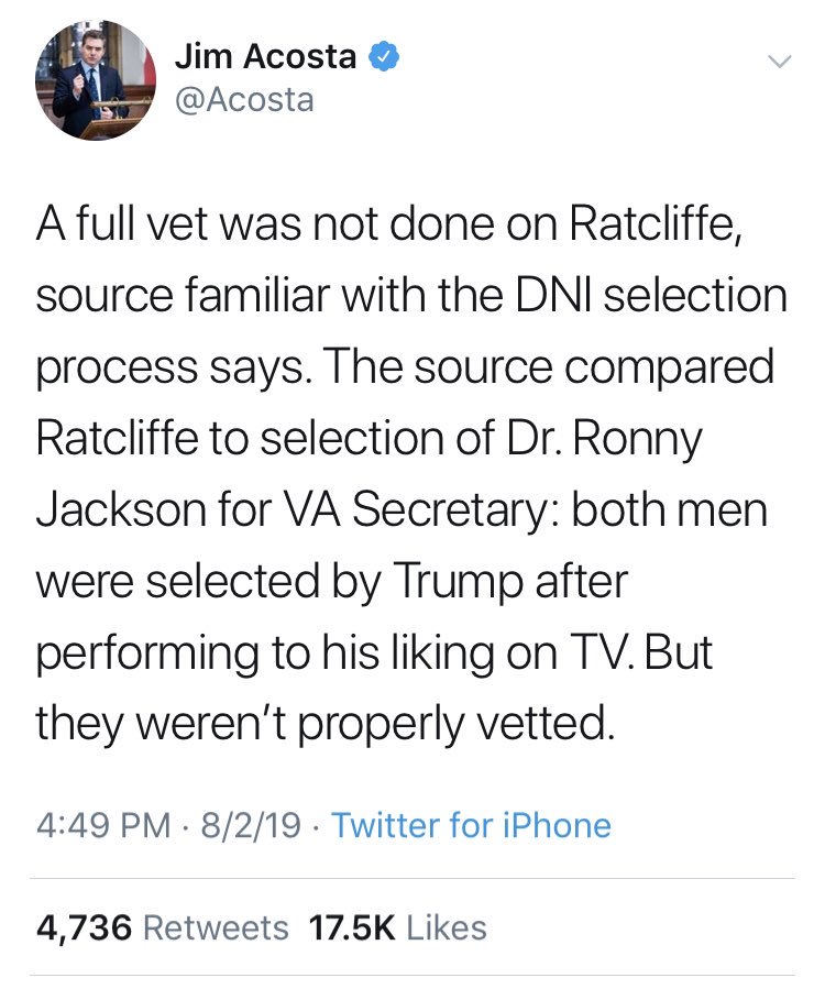 A few days ago,  @Acosta had an apparent Fake Sourced news on @RepRatcliffe, and tonight Swan has a Fake Sourced news on Trump's Retweeting that maybe the Clintons got to Epstein.Both items have all 3 characteristics of made up Source News as explained in the thread 