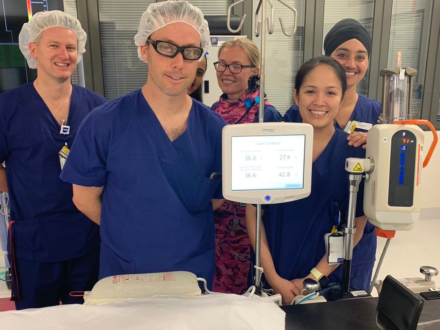 OspreyMed_IR's tweet photo. Back in July $OSP had its first ever DyeVert EZ case in Australia, at Sunshine Hospital Melbourne. The patient received 42% less contrast using the #DyeVert system. Thanks to Dr Stub and the cath lab staff for an excellent first case #ASX https://t.co/tphRrpHqVJ
