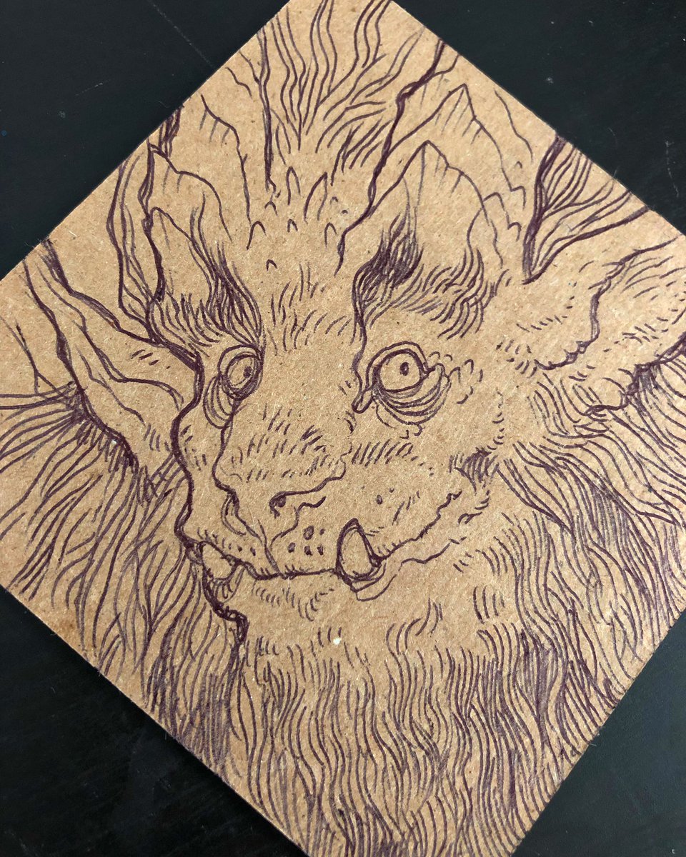 missmonstermel's tweet photo. A sassy Sunday satyr for you! #satyr #goat #goatface ##missmonster #missmonstermel #ballpointpen #inkdrawing https://t.co/8151Czy10i