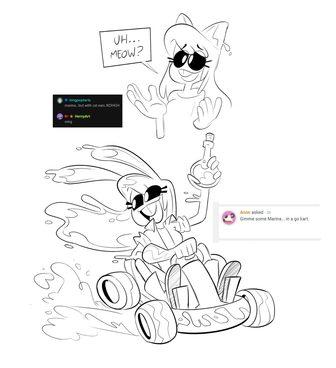 Couple doodles. Got a lot of good suggestions haha 