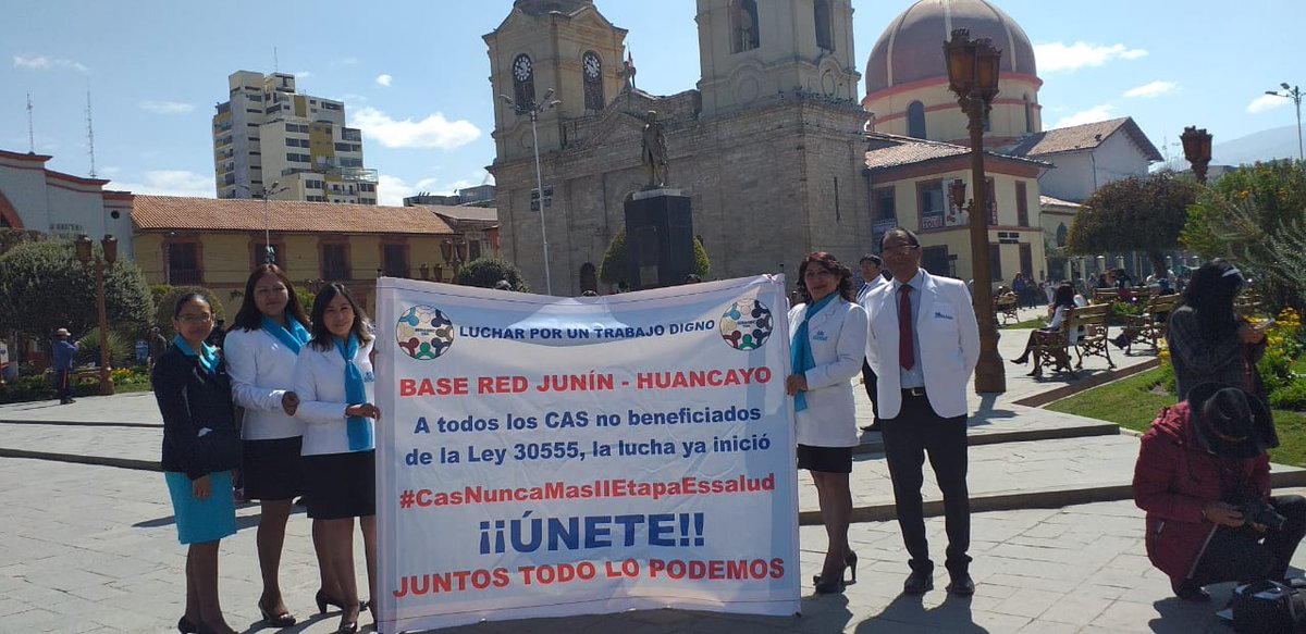 Flor39332805's tweet photo. Red Junín Huancayo presente en esta tarde # Cas nunca mas II Etapa Essalud no ala discriminación si a la estabilidad q se apruebe la ley 4547 https://t.co/Qf3IOn06XW