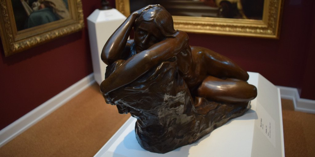 TheWestmoreland's tweet image. Thinking about going to work tomorrow like…. #smonday #smondaymood #smondayfeels #thewestmoreland
.
Hans K. Schuler (1874 – 1951), “Ariadne,” 1901, Bronze Sculpture, 14 1/2 x 28 x 11 3/4 in. Gift of Dr. Michael L. Nieland. 2018.82.