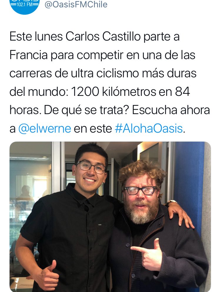 elwerne's tweet photo. Muchach@s: Carlos Castillo es el 1er chileno en competir en carrera de ultra ciclismo París-Brest-París (1.200 kms en -84h). Debe viajar madrugada del lunes pero ROBARON su bicicleta Ridley Helium X de su casa en La Reina. Datos x acá o Instagram @ccastillo19 Gracias x difundir! https://t.co/tw84Q9EtTA