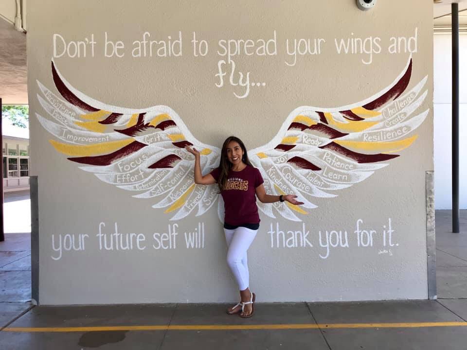 Another mural done! I’m excited about the fun that our kids and their families will have interacting with this wall.  Special thank you to Dr. Frias for letting me paint this mural. Can’t wait to see all of your future pictures! I hope you like mine! 🤗😉🖌#GoWildcats #teambcsd