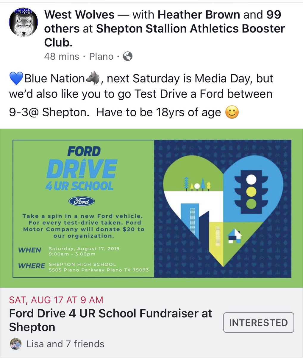 WolvesPlano's tweet photo. 💙Blue Nation🐺take the opportunity to get out and test drive a new ford and support the Blue Nation. #wolfpack #fordtestdrive https://t.co/UHVEkUNcwx