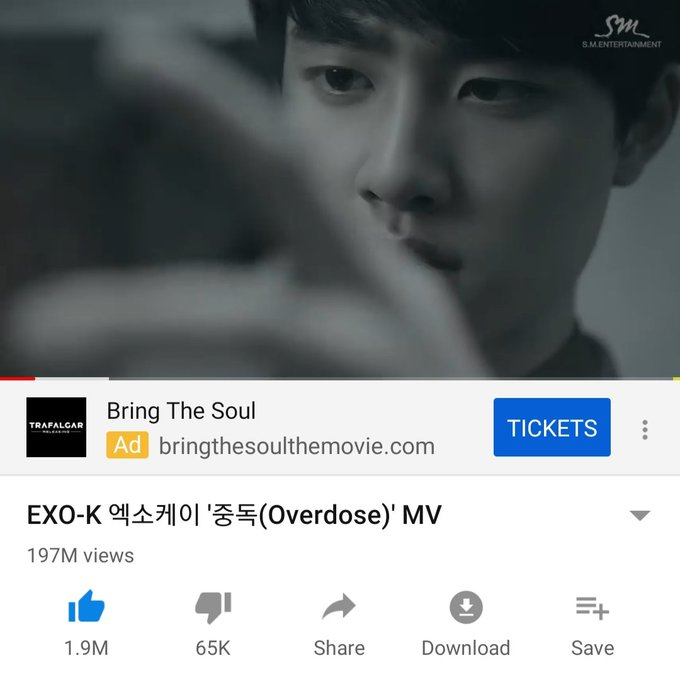 adlm1805's tweet photo. [📹MV] OVERDOSE Countdown to 200M 

OVERDOSE is less than 2,225M views away from reaching the 200M views target on YouTube.
Likes: 1,9M

#StreamOverdose200M

#EXOonYTBoost #EXO #엑소 #weareoneEXO
@weareoneEXO 

📹https://t.co/zsZwAsWaTO https://t.co/37HbS9j41U
