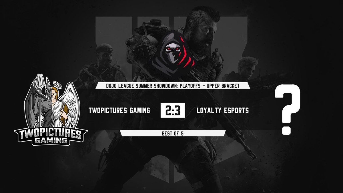 TwoPicturesEU's tweet photo. [#COD]

We fall to @LoyaltyES in the Upper Bracket of the @DojosEvents Summer Showdown. GGWP, now its do or die time in the Lower Bracket!

Score: 2-3
Frequency: 244-250
Payload: 6-5
Seaside: 0-3
Arsenal: 250-167
Arsenal: 1-6

#gotpg https://t.co/6Kl0HNsRV9