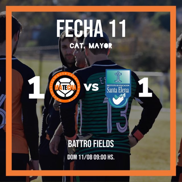 Empate a 1 vs <a href="/SantaElenaU/">Santa Elena U</a> Lagomar en un partido muy disputado. 

Se suma y se sigue trabajando duro para llegar lo mejor posible a la recta final, vamo y vamo la naranja!

#DaleMatecha