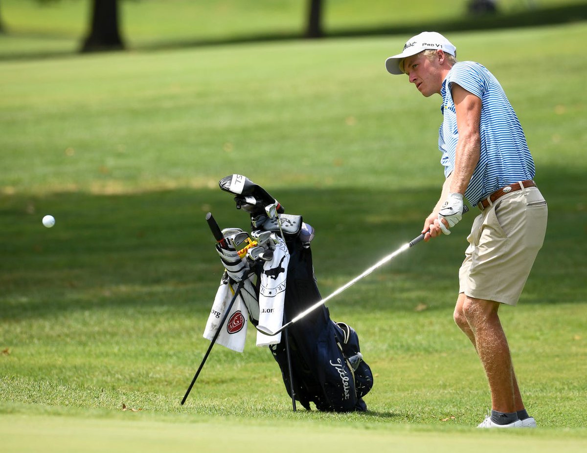 Adam Bratton spent every August as a kid watching his father compete in the Men's City Tournament. He would watch him finish from the hill behind the 18th green at ECC.

Today, it was his turn to walk off that green as the City champion.
courierpress.com/story/sports/g…