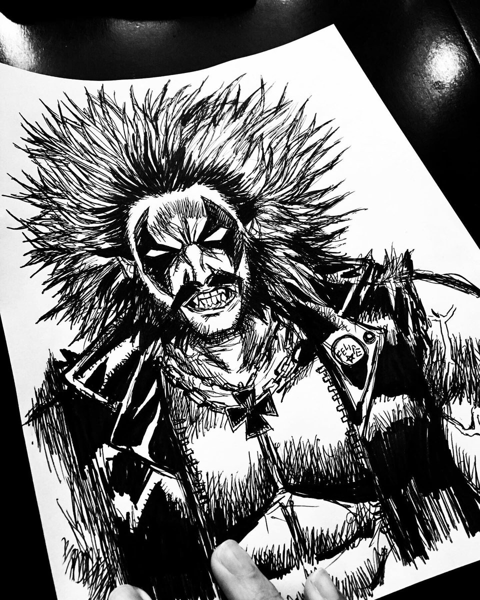 FelipeTweeters's tweet photo. The #TheMainMan wants every #Bastich to #FragOff💥🔪💀
I haven’t drawn #Lobo in easily 2 decades, but he was one of my favorite characters back in the day; in great part due to the art of #SimonBisley aka “The Biz”. #TheLastCzarnian #Sketch #LobosBack #FelipeSmith #FelipeSmithArt https://t.co/p8rTe6d5PQ