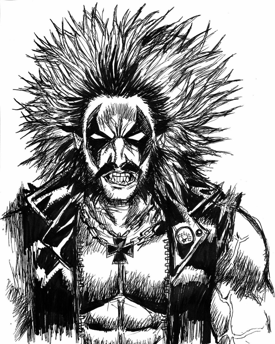 FelipeTweeters's tweet photo. The #TheMainMan wants every #Bastich to #FragOff💥🔪💀
I haven’t drawn #Lobo in easily 2 decades, but he was one of my favorite characters back in the day; in great part due to the art of #SimonBisley aka “The Biz”. #TheLastCzarnian #Sketch #LobosBack #FelipeSmith #FelipeSmithArt https://t.co/p8rTe6d5PQ