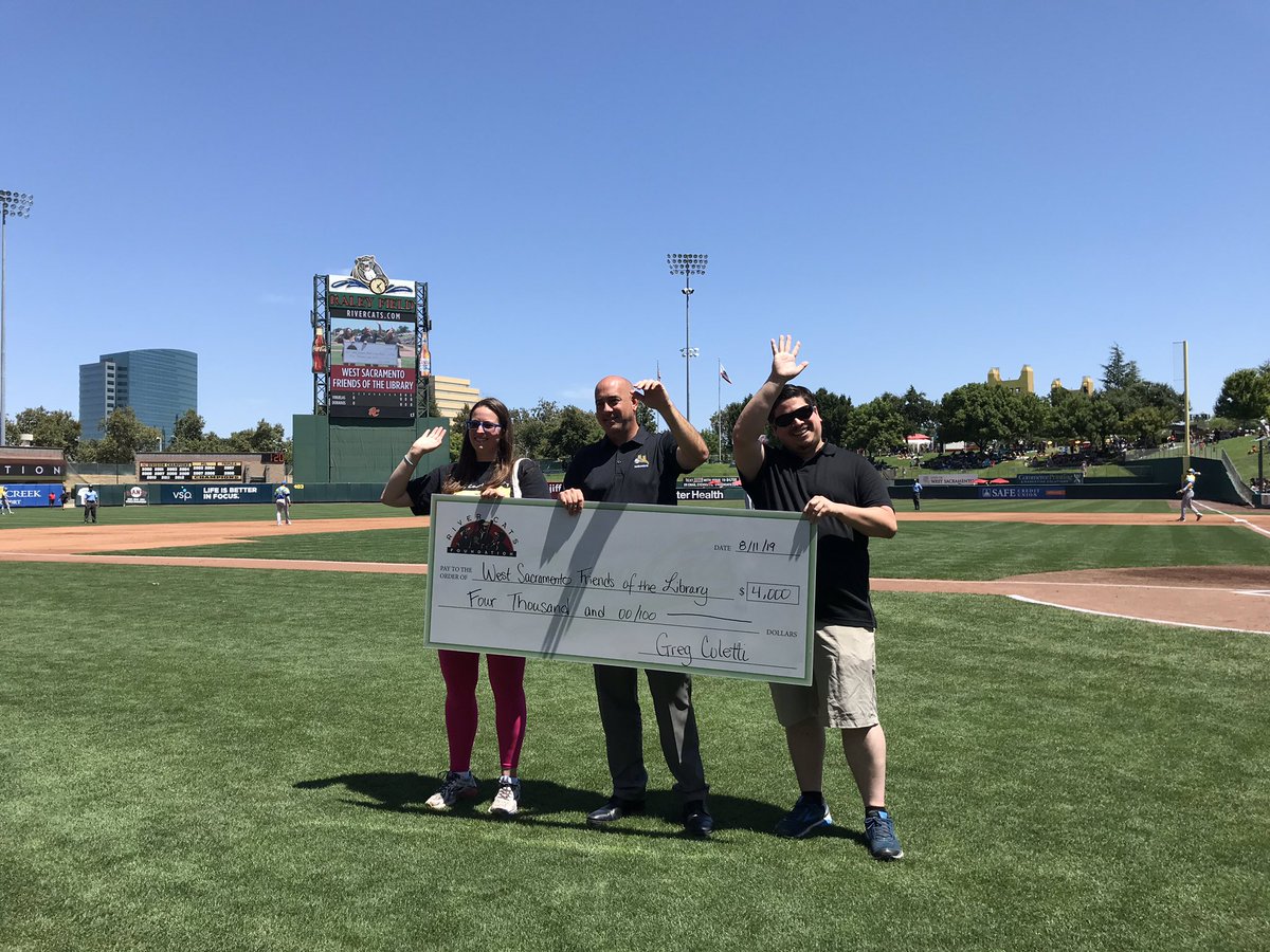 WSFOL1's tweet image. Thank you the @RiverCats Foundation for their generosity and their support of our #WestSac #AFTCommunityLibrary!
