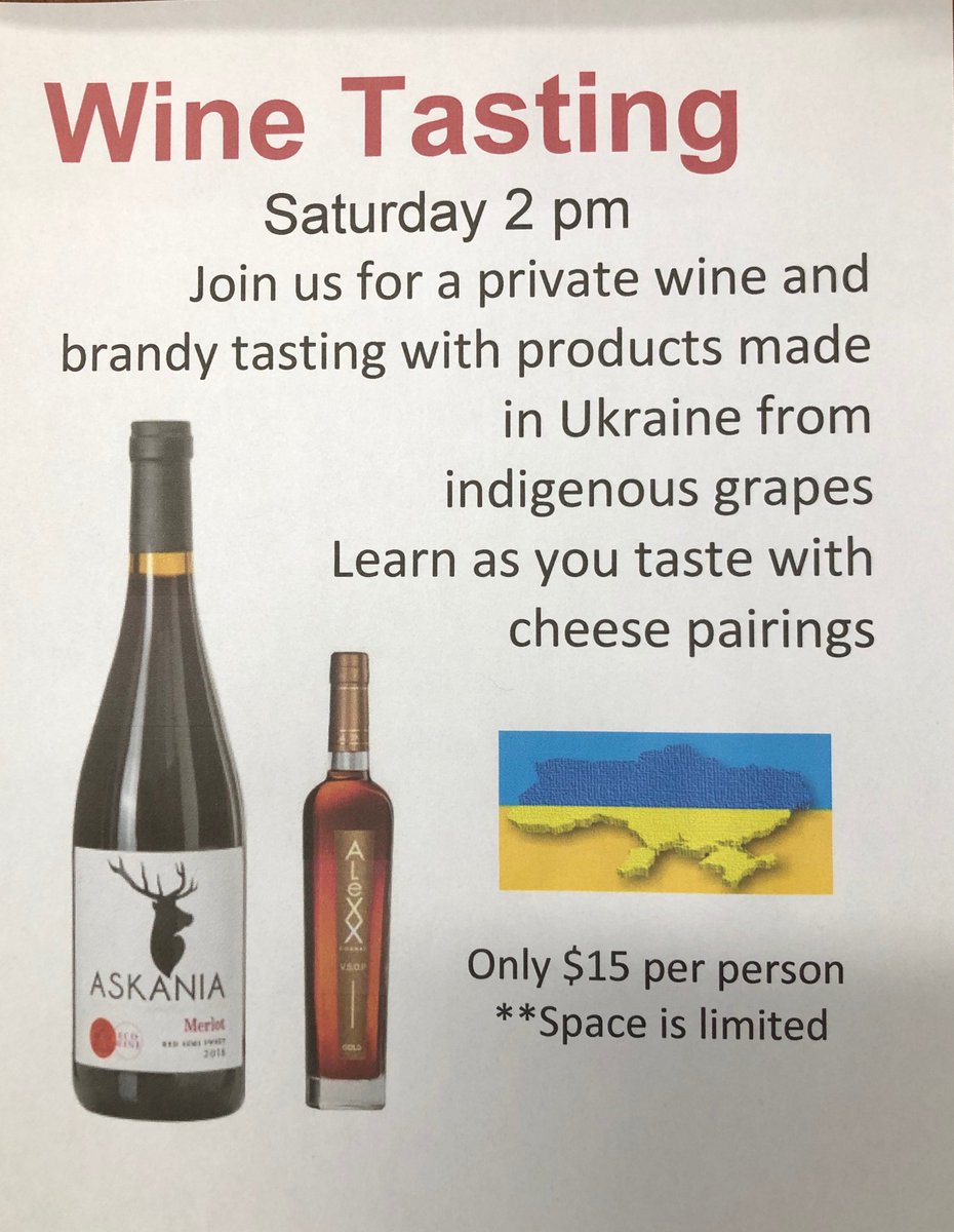 You love wine? You love Ukrainians? Ergo, you probably love Ukrainian wines.  But just to be sure, join our private Wine Tasting on Saturday, Aug 24 &amp; see for yourself. <a href="/LamontCounty/">Lamont County</a> <a href="/TownLamont/">Town of Lamont</a> <a href="/goeastofYEG/">Go East of Edmonton</a> <a href="/840CFCW/">840 CFCW</a> @Country1065 <a href="/CISNCountry/">CISN Country 103.9</a> <a href="/iamtracyhyatt/">I am Tracy Hyatt</a> @Albertastasia