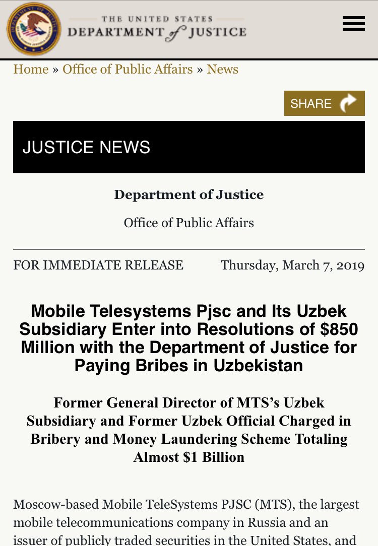 52/ KORPORATE KICKBACKS PART DEUX: Two years after RenTech invests in Russia’s Mobile TeleSystems, lo: https://www.justice.gov/opa/pr/mobile-telesystems-pjsc-and-its-uzbek-subsidiary-enter-resolutions-850-million-department  @TheJusticeDept