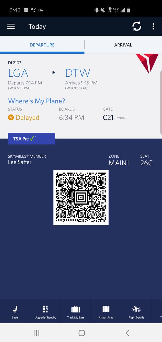 LeeSaffer's tweet photo. @Delta Flight 2103 is awaiting crew from another terminal, boarding door is closed. Delay was known for awhile, why not communicate! https://t.co/damuM3YgkO