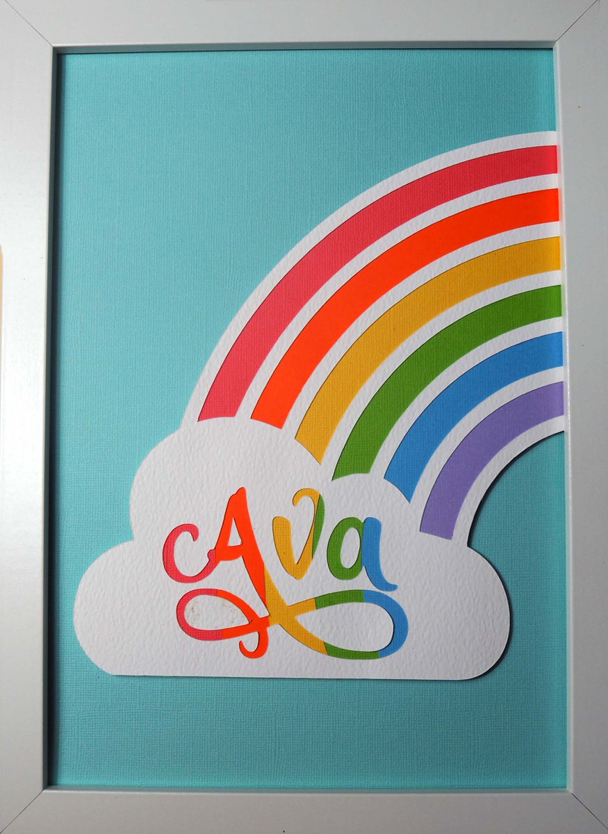 craftagogo's tweet photo. Rainbow wall art - so easy to make with just a few sheets of paper! It can be made blank or personalised...and for a limited time, if you buy the svg dxf file with FULL instructions from our Etsy shop, personalisation is FREE! https://t.co/w6fXmE1uGb #cricut #silhouette https://t.co/yZQvcnqqOV