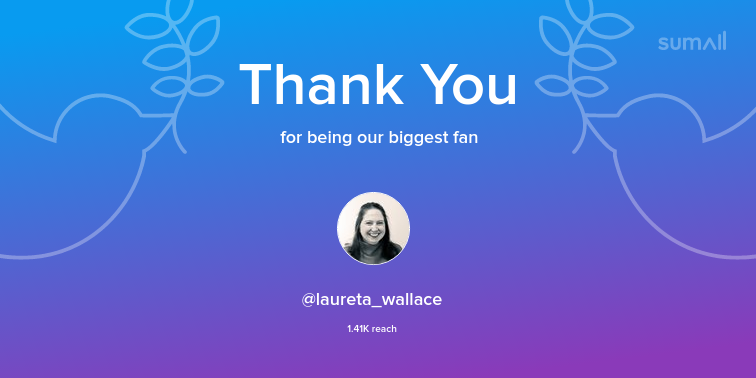 Our biggest fans this week: laureta_wallace. Thank you! via sumall.com/thankyou?utm_s…