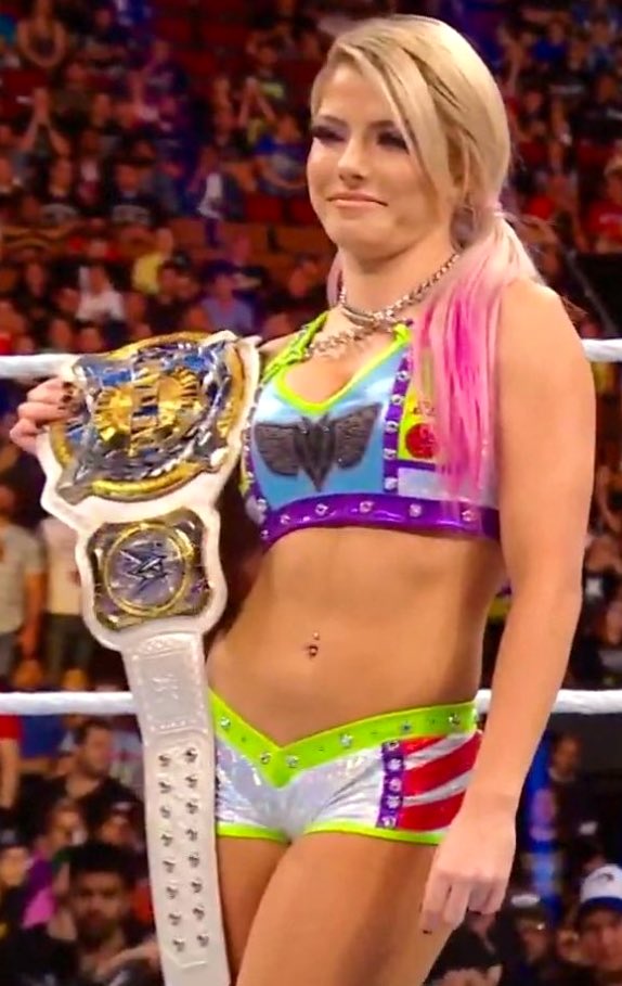 WWEPPorn's tweet photo. TFW Alexa Bliss cosplays #buzzlightyear &amp; gives everybody a #WOODY

#SummerSlam https://t.co/6K8VyuMvn6