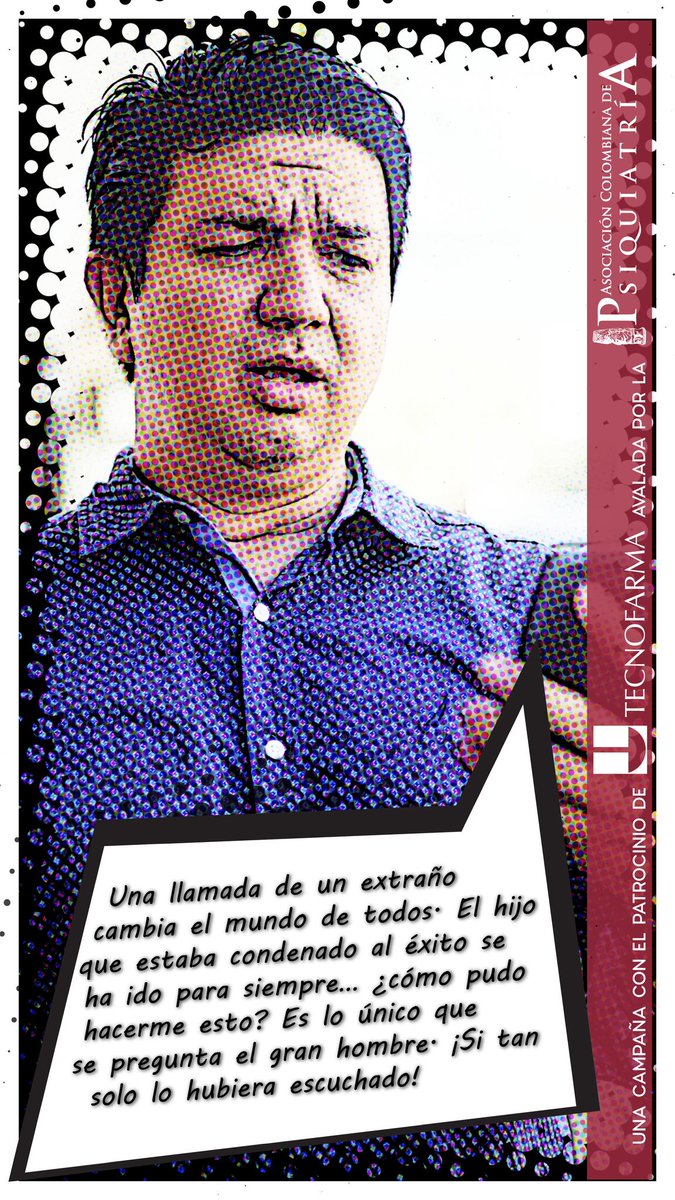 TengoDepre's tweet photo. Una #llamada de un extraño cambia el mundo de todos. El #hijo que estaba #condenado al #éxito se ha ido para siempre... ¿Cómo pudo hacerme esto? Es lo único que se #pregunta él gran #hombre. ¡Si tan solo lo hubiera #escuchado!
#Tecnofarma @TengoDepre @ACPPsiquiatria https://t.co/o184v0JArv