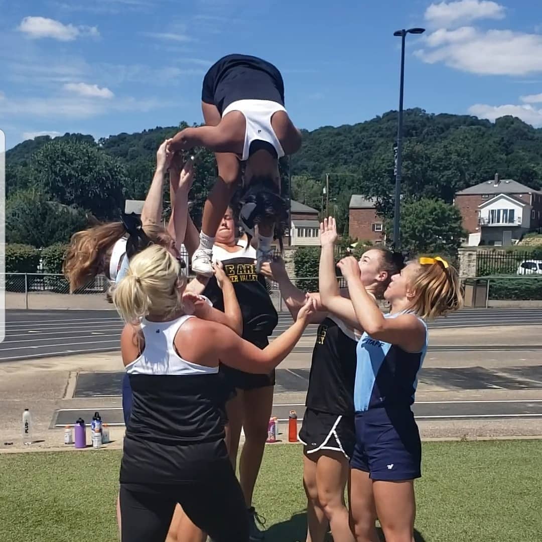 QVHSCheer's tweet photo. These girls showed dedication, hard work, TRUST in each other and most importantly, HEART!! They far exceeded EVERY SINGLE BAR I've set! So proud of this squad!♥️ We had the BEST #UCAInstructors at our #UCACamp! #WeareQV #QVHSCHEER #SquadLove #TAKEITTOTHENEXTLEVEL #FIERCE https://t.co/w60TE4M9wr