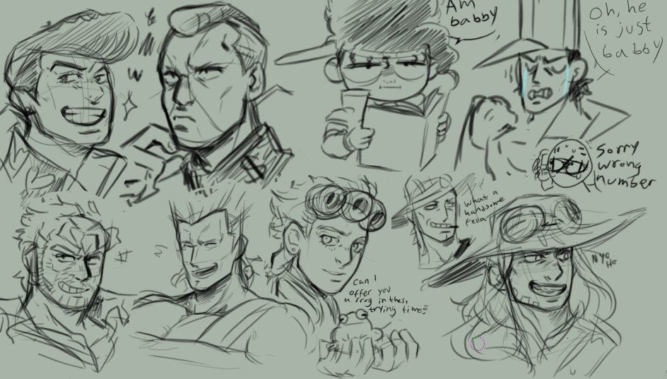 Had a hard time getting started drawing, so I jumped into drawpile for the first time in ages to warm up with some jojo doodles