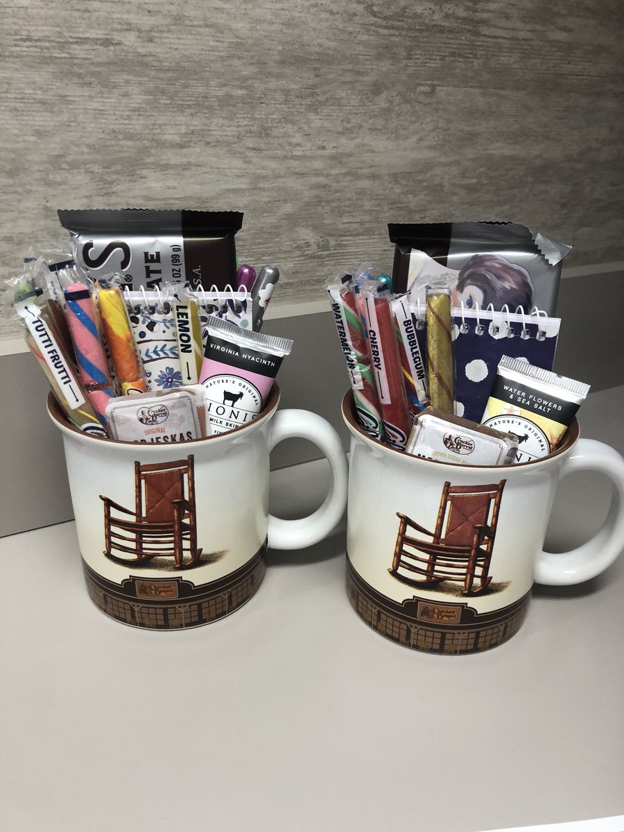 ashleyashes454's tweet photo. Welcoming 2 new team members by sharing a few of the products with them that are unique to Cracker Barrel... A sweet welcome for some sweet new employees! https://t.co/A2LjIxvkpO