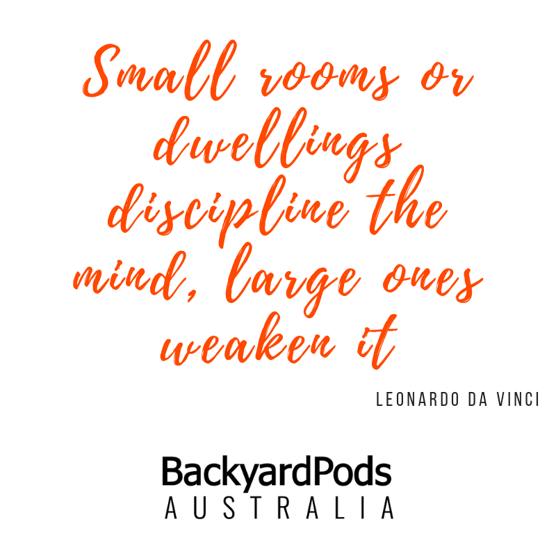 Backyard_Pods's tweet photo. "Small rooms or dwellings discipline the mind, large ones weaken it."
#quotes #truequotes #tinyquotes #simplicity #simplehomes #leonardodavinci #backyardpods #tinyhouses #flatpackbuildings #backyardbuilding #homeoffice #backyardpodkit #grannypods #backyardcabinkits https://t.co/1K2jy4FBhZ