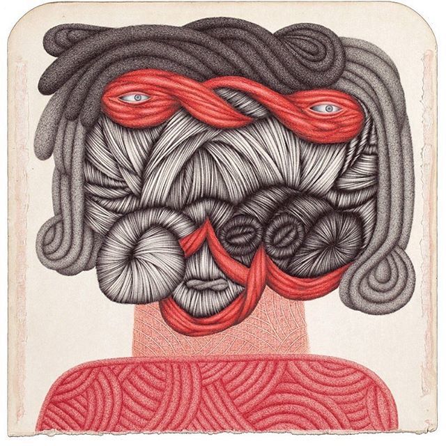 RawVisionMag's tweet photo. #CJPyle (b.1956) grew up in a working class family in Richmond, Indiana. “I like making two-colour portraits; I don't really know why I just do. As a kid, drawing faces is what I fixated on. I also find creating an image with limited colour much more cha… https://t.co/Y336GZGfqL https://t.co/Tc9gK62aeM