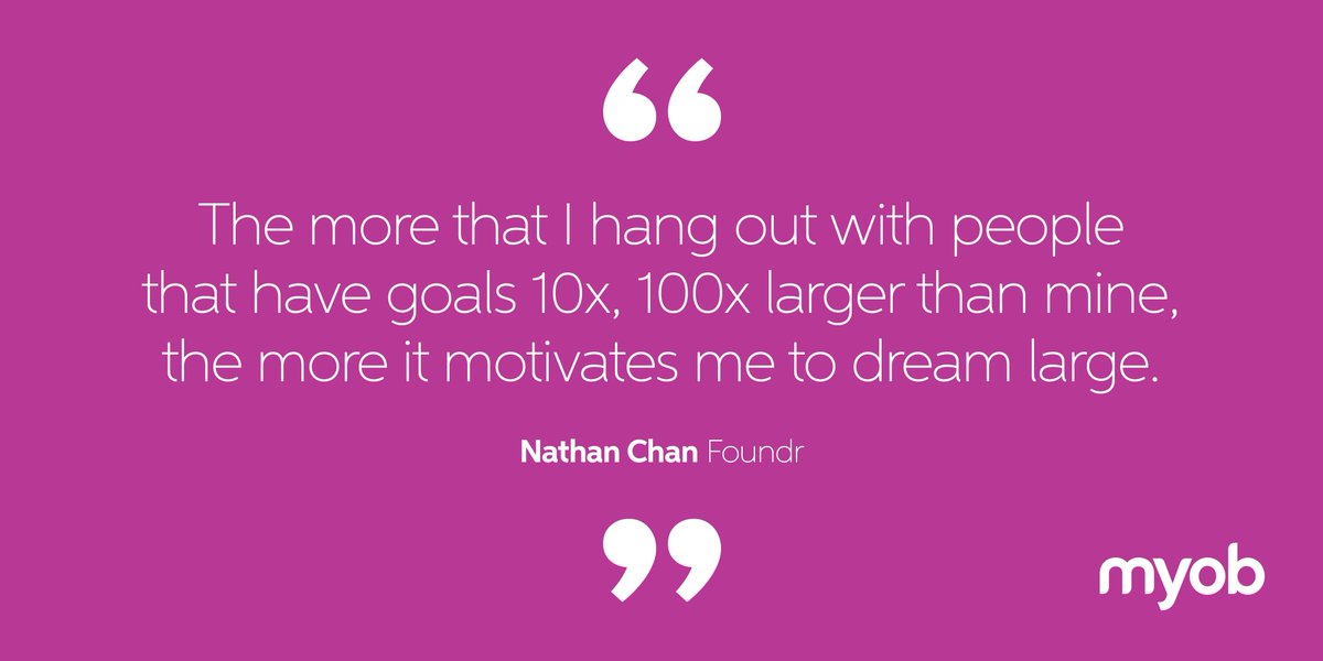 MYOB's tweet photo. Dream large.  🙏💪

#foundersgame https://t.co/HyMlM0if9B