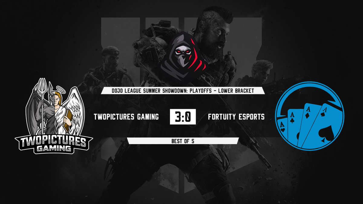 TwoPicturesEU's tweet photo. [#COD]

We stay alive after defeating @FortuityeSports with 3-0 in the @DojosEvents Summer Showdown. GGWP!

Arsenal (HP): 250:169
Hacienda (SnD): 6:5
Gridlock (Control): 3:2

Next match: Winner of @KairosRising vs. #ShinobiUprise

#gotpg https://t.co/mRfL1ePC7N