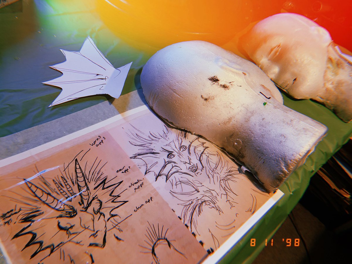 Tears_Surrender's tweet photo. We’ve been having so much fun making prosthetics this weekend! Horns, eats, and nose for our Näcken are in their beginning stages! 👻 🎬 #wip #diyordie #diycostume #diyprosthetics #makingof #waterdemon #creaturemakeup #indiefilmmaking #practicaleffects https://t.co/AWRnwamKgC