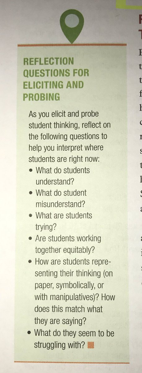 McGannMr's tweet photo. #inthemomentmath CH3: “Forming an interpretation of S thinking is critical to deciding what to do with that thinking. Interpreting takes constant practice, & it particularly difficult to do on the fly, as it must when conferring.” The ?s pictured help form interpretations p48&52 https://t.co/96BmpfaUz7