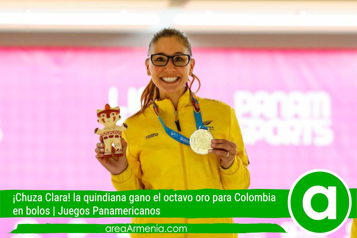 areaArmenia's tweet photo. #Deporte | El pasado 31 de Julio, Clara Juliana Guerrero gano la octava medalla de oro para Colombia en los Juegos Panamericanos de Lima 2019 en la disciplina de Bowling.

https://t.co/aZPaEM6Ytj

#Armenia #PubliMarkAD #JuegosPanamericanos2019 #MedallaOro https://t.co/om9Rfnv7tq