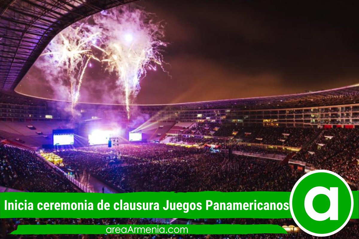 areaArmenia's tweet photo. #Lima2019 | Hace pocos minutos inició la ceremonia de clausura de los @Lima2019Juegos.

Atentos muy pronto desfilará la delegación de #Colombia.

#ArmeniaActiva #Deportes #areaArmenia https://t.co/7Ct2y9XsbY